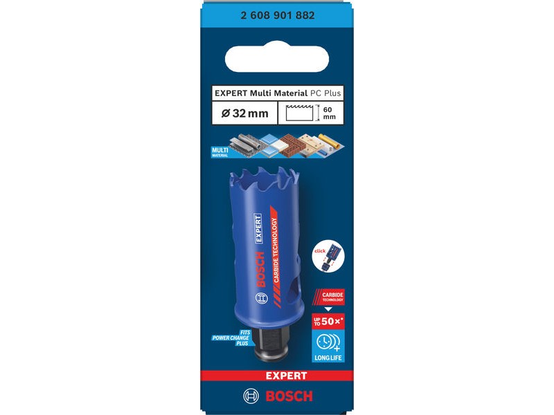 Žaga za izrezovanje lukenj Bosch EXPERT Multi Material Power Change Plus, 2608901882